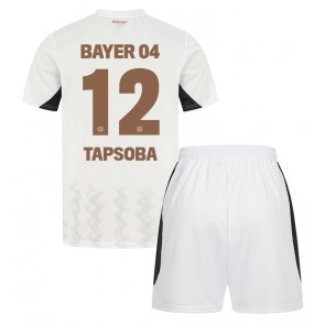 Bayer Leverkusen Edmond Tapsoba #12 Dětské Venkovní dres komplet 2024-25 Krátký Rukáv (+ trenýrky)